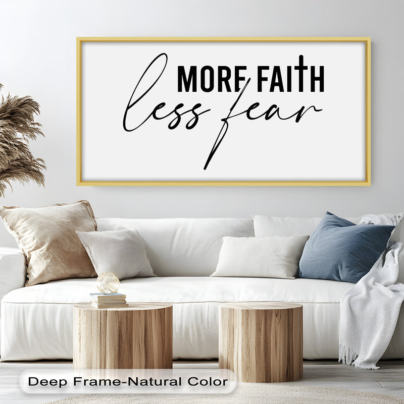 More Faith, Less Fear – Motivational Oil Painting