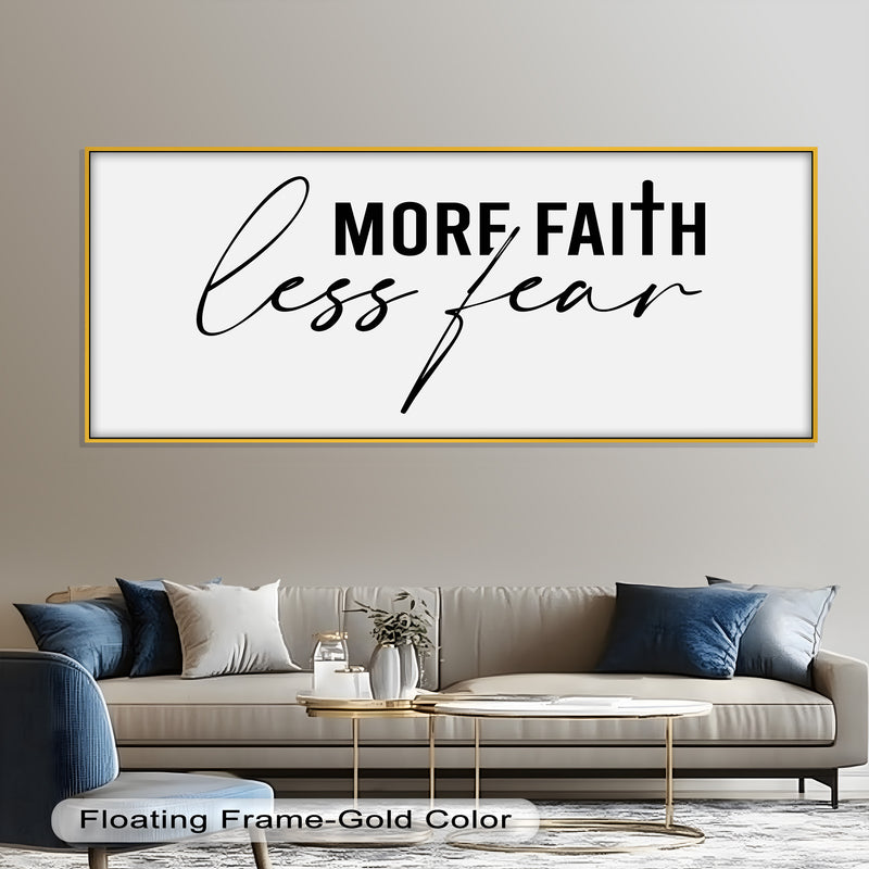 More Faith, Less Fear – Motivational Oil Painting