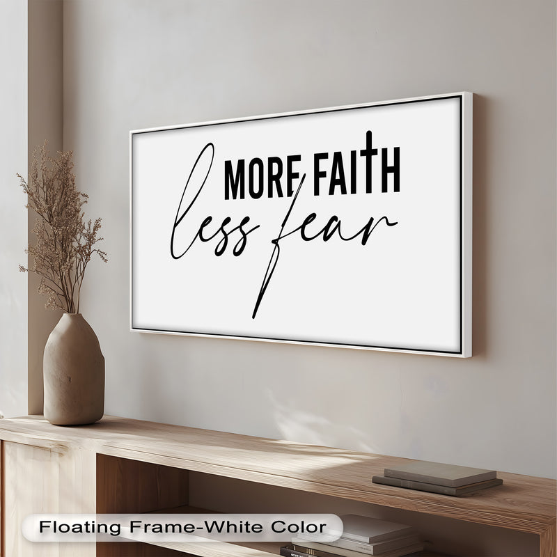 More Faith, Less Fear – Motivational Oil Painting