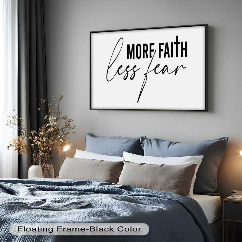 More Faith, Less Fear – Motivational Oil Painting