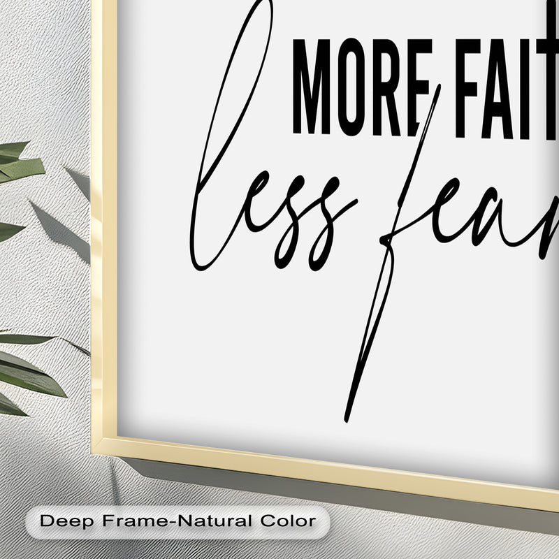 More Faith, Less Fear – Motivational Oil Painting