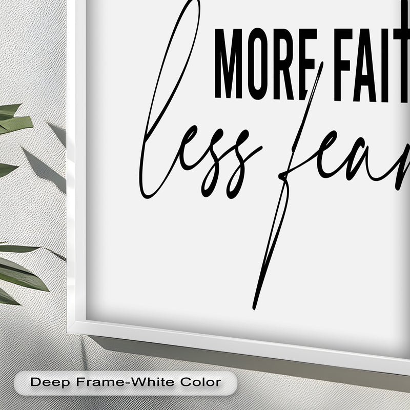 More Faith, Less Fear – Motivational Oil Painting