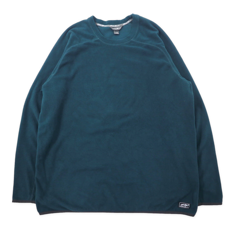 Eddie Bauer プルオーバー フリース スウェット TXL グリーン ポリエステル ビッグサイズ