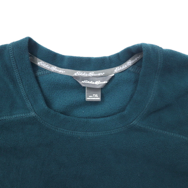 Eddie Bauer プルオーバー フリース スウェット TXL グリーン ポリエステル ビッグサイズ