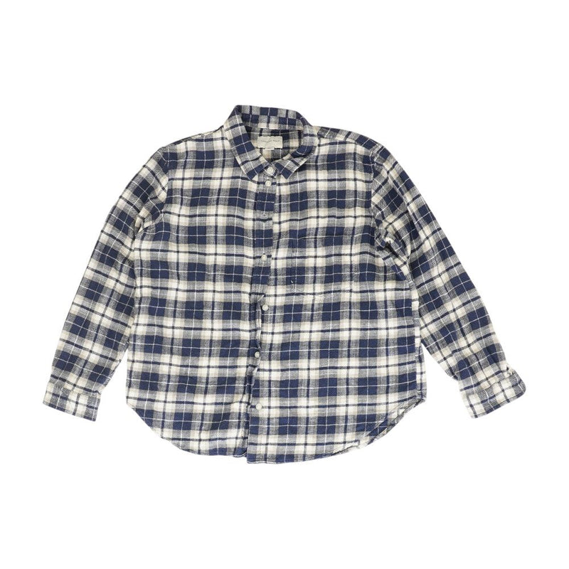 Navy Plaid Button Down