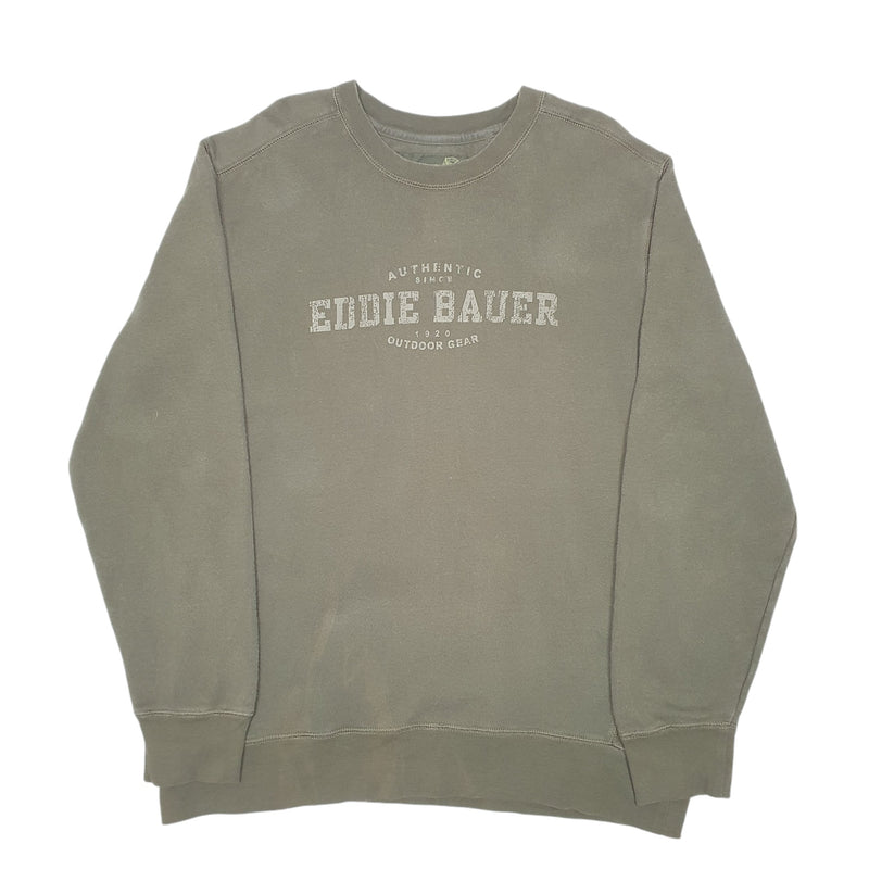 Eddie Bauer Spellout Outdoor Gear Crewneck Cotton Sweatshirt Jumper L