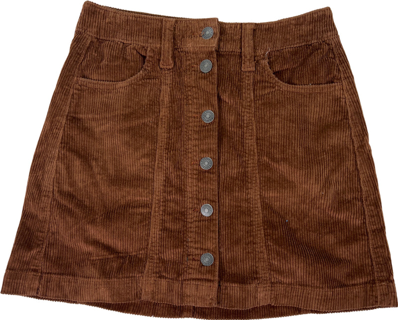 NEW American Eagle Women’s Brown Corduroy Hi-Rise A-Line Skirt - 0