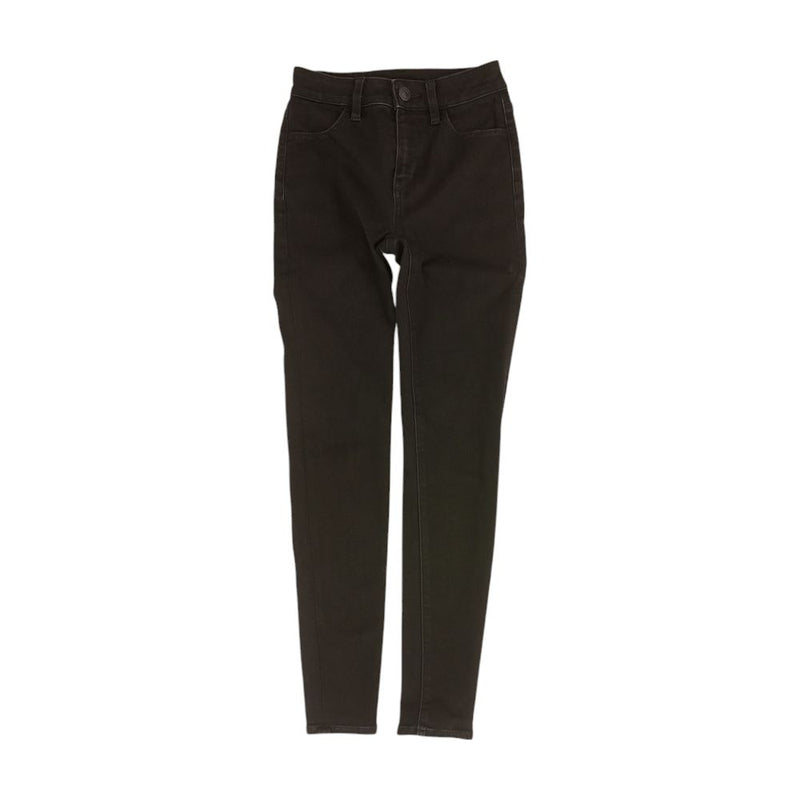 Black Solid Skinny Leg Jeans
