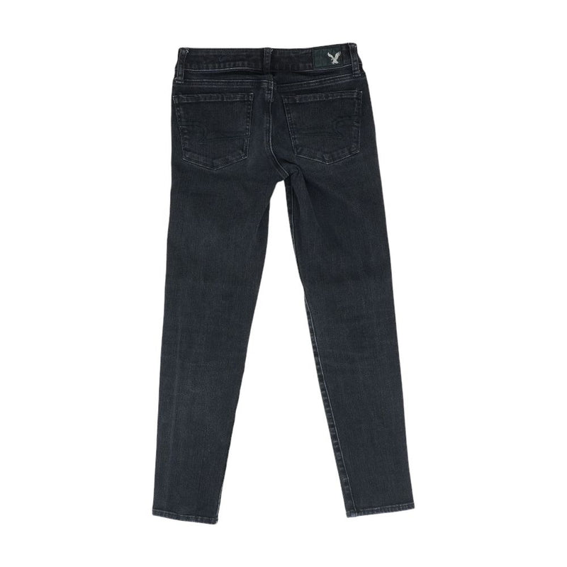 Black Solid Skinny Leg Jeans