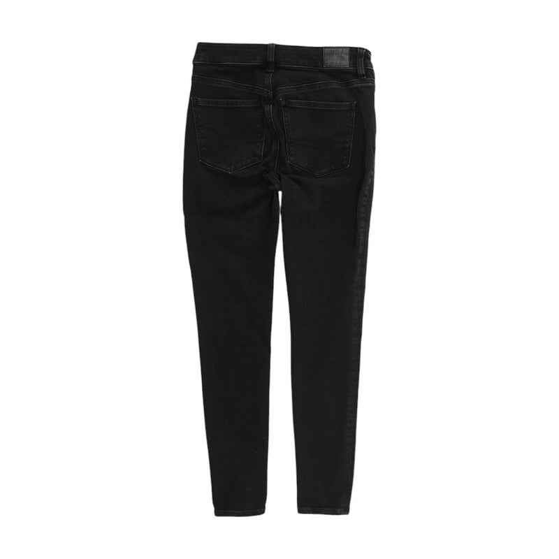 Black Solid High Rise Jeans