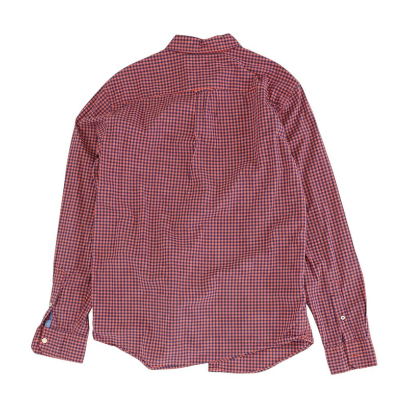 Navy Check Long Sleeve Button Down