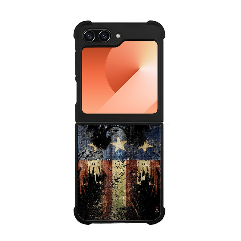 New American Eagle Flag Burning Case Samsung Galaxy Z Flip 6 5G BC1863