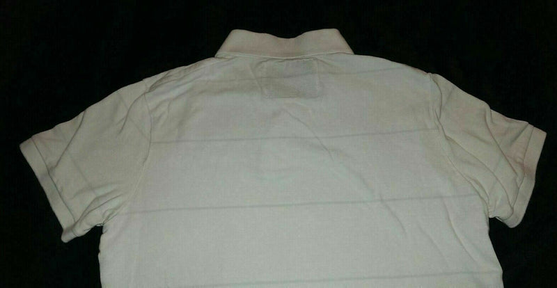 Mens American Eagle Polo Shirt Size Large Vintage Fit Solid White Striped