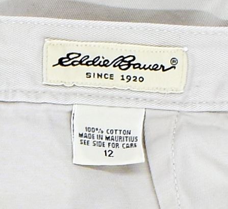 EDDIE BAUER Womens Chino Shorts UK 12 W30 Grey Cotton