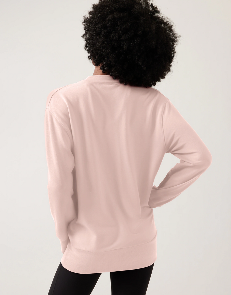 Athleta Orchid Pink Purana V-Neck Wrap Sweatshirt