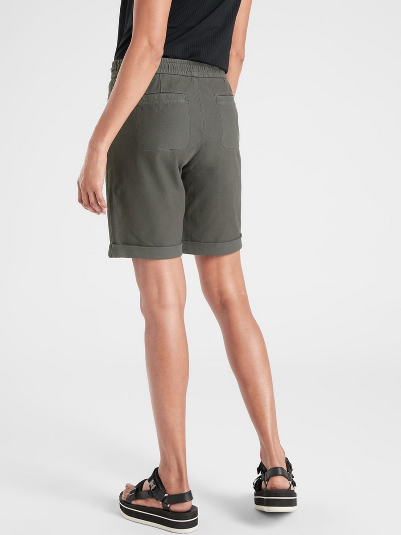 Athleta Cypress Green Elastic Waist Stretchy Farallon 9