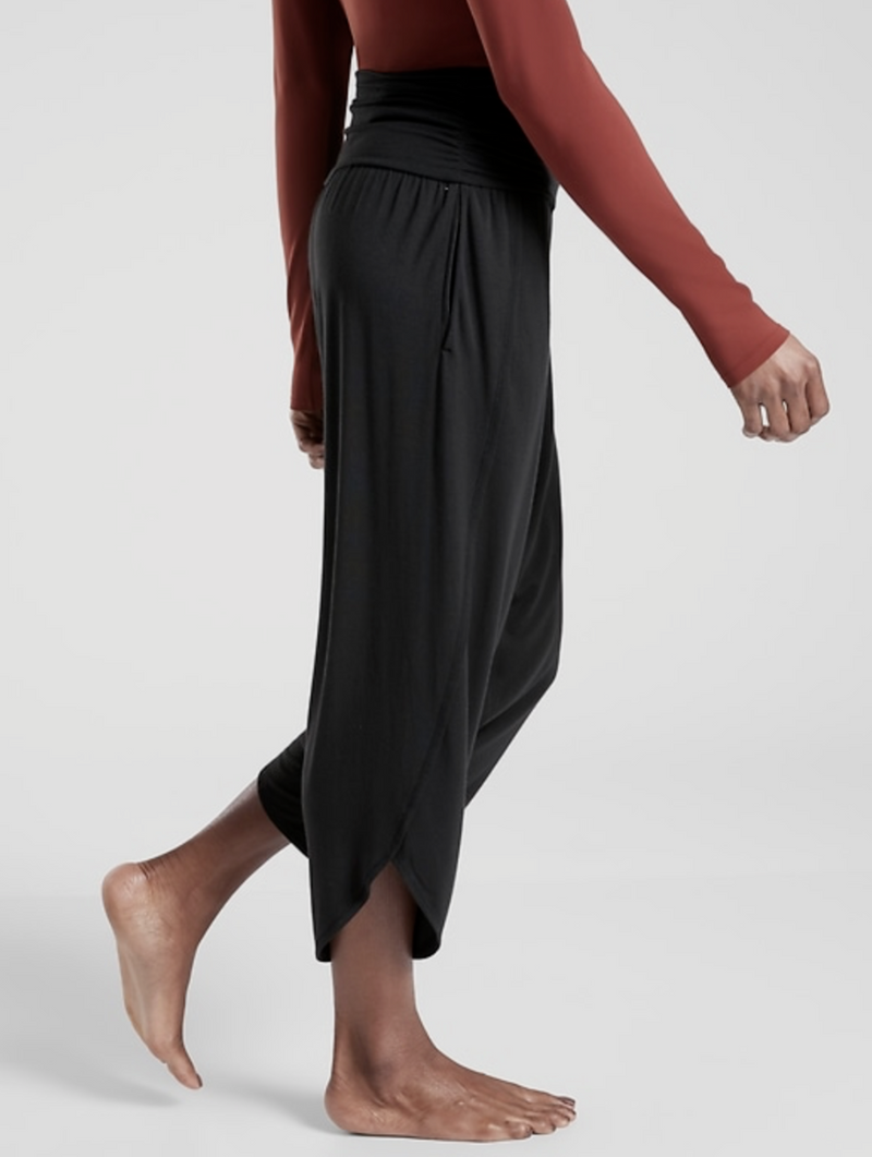Athleta Black Soft Lounge Elastic Waist Flow With It Pant