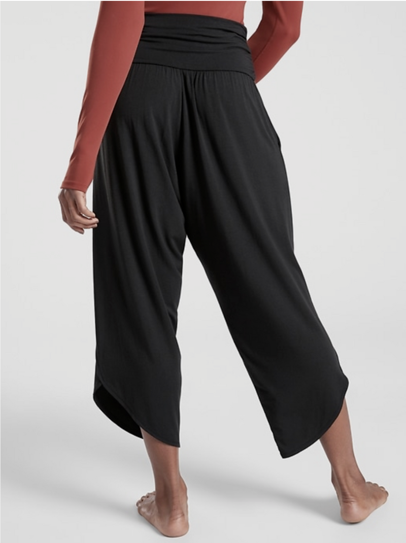 Athleta Black Soft Lounge Elastic Waist Flow With It Pant