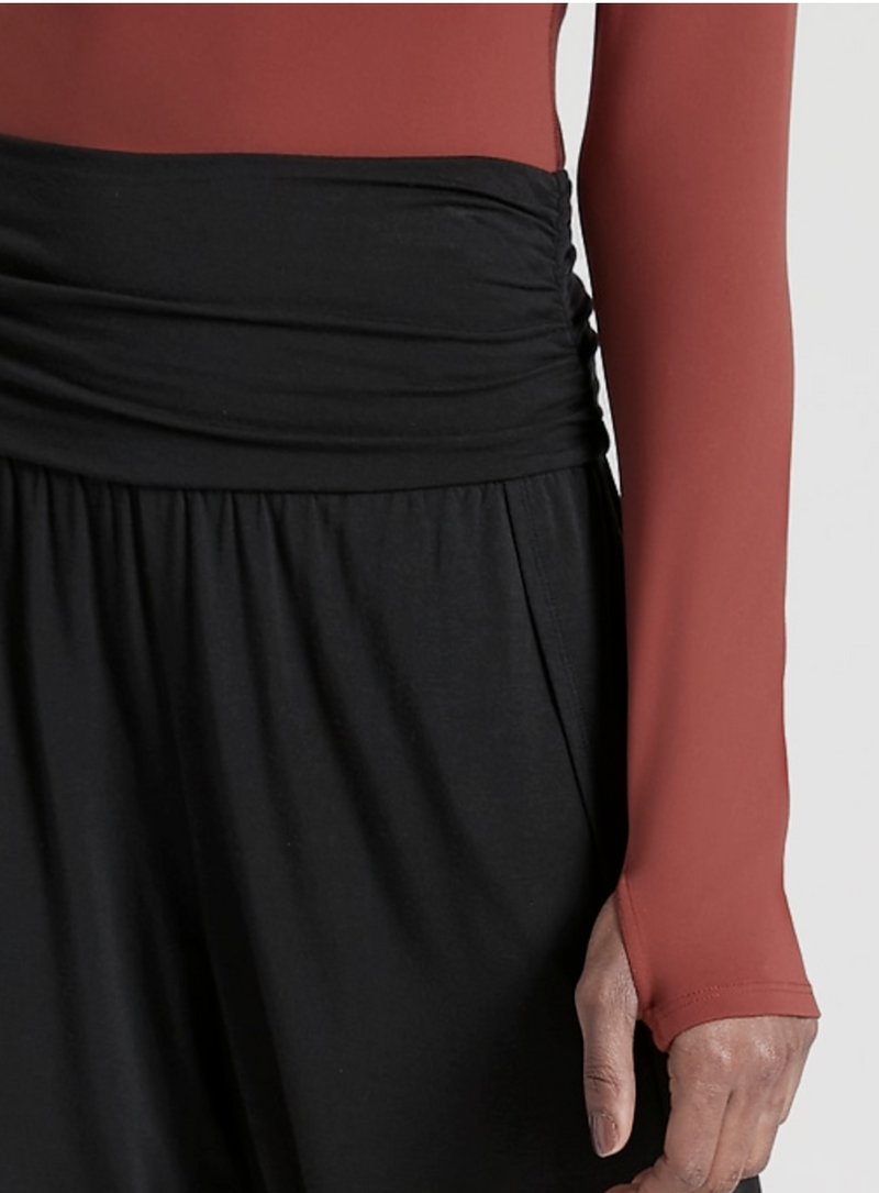 Athleta Black Soft Lounge Elastic Waist Flow With It Pant