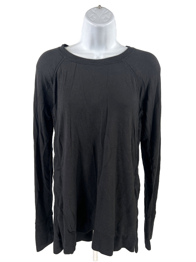 Athleta Women's Black Side Sliot CYA Long Sleeve Sweatshirt - S
