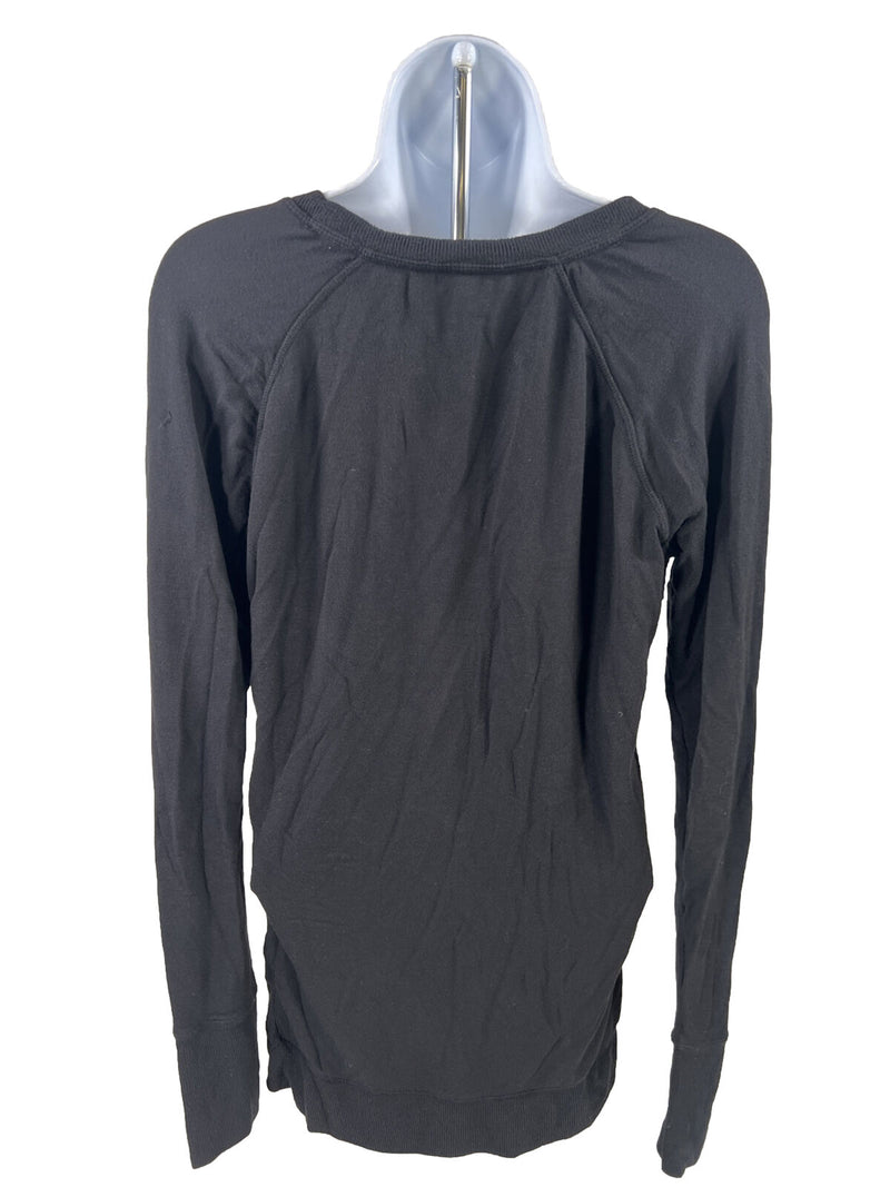 Athleta Women's Black Side Sliot CYA Long Sleeve Sweatshirt - S