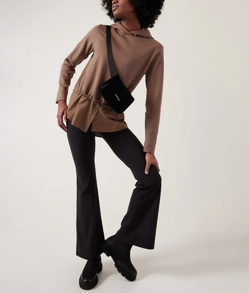 Athleta Rustic Beige Gallery Hoodie Top