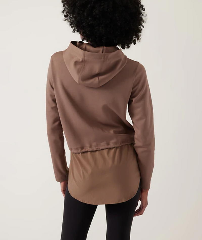 Athleta Rustic Beige Gallery Hoodie Top