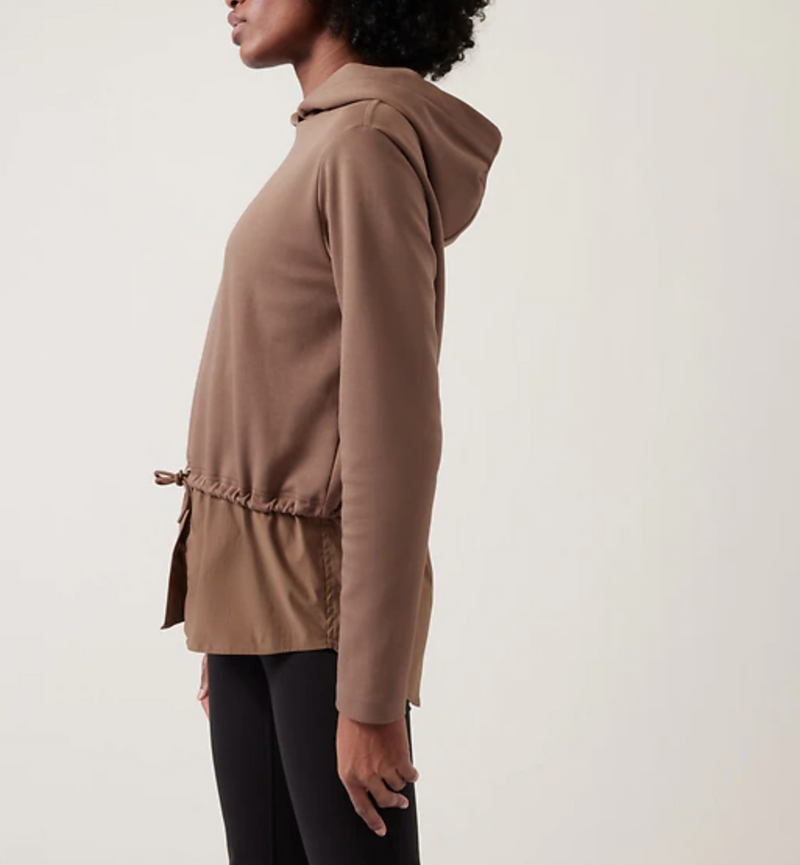 Athleta Rustic Beige Gallery Hoodie Top