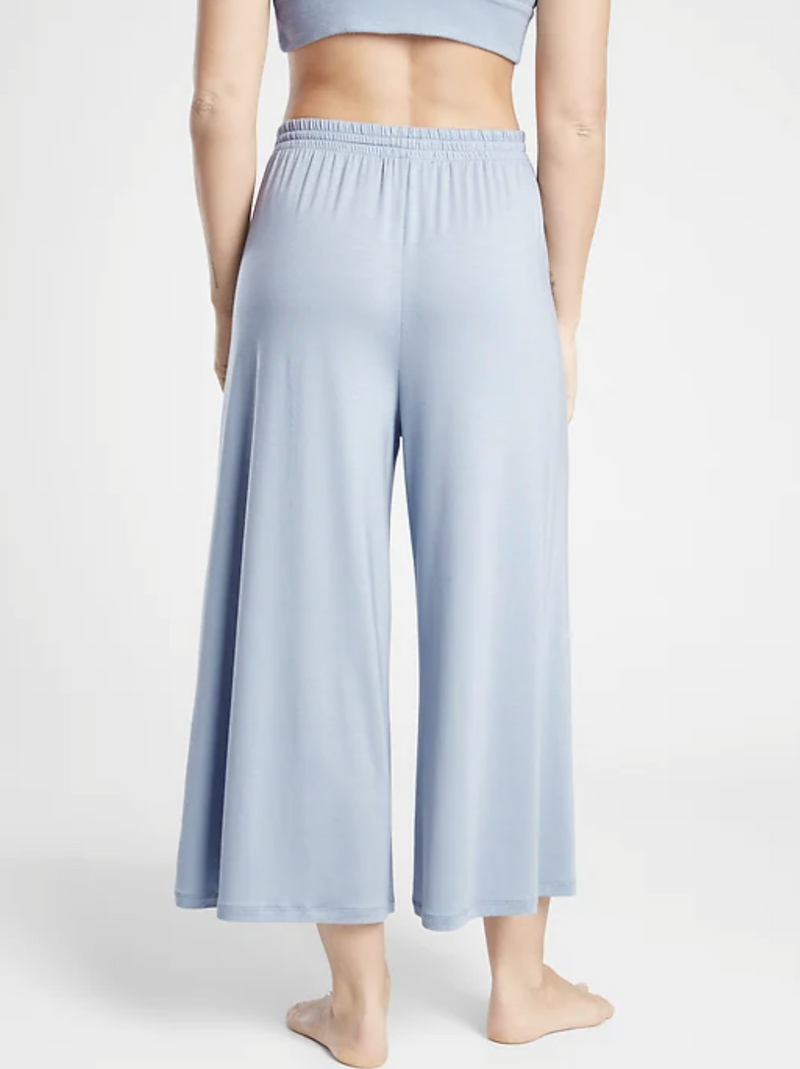 Athleta Blue Star Nighttime Bliss Sleep Wide Leg Crop Pajama Pant