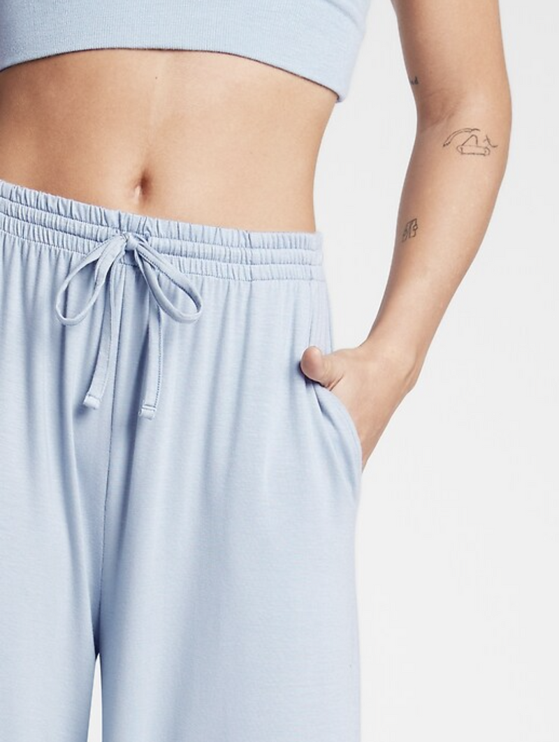 Athleta Blue Star Nighttime Bliss Sleep Wide Leg Crop Pajama Pant