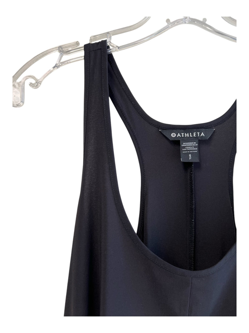 Athleta Size Small Black Polyester Sleeveless Scoop Neck Racerback Dress