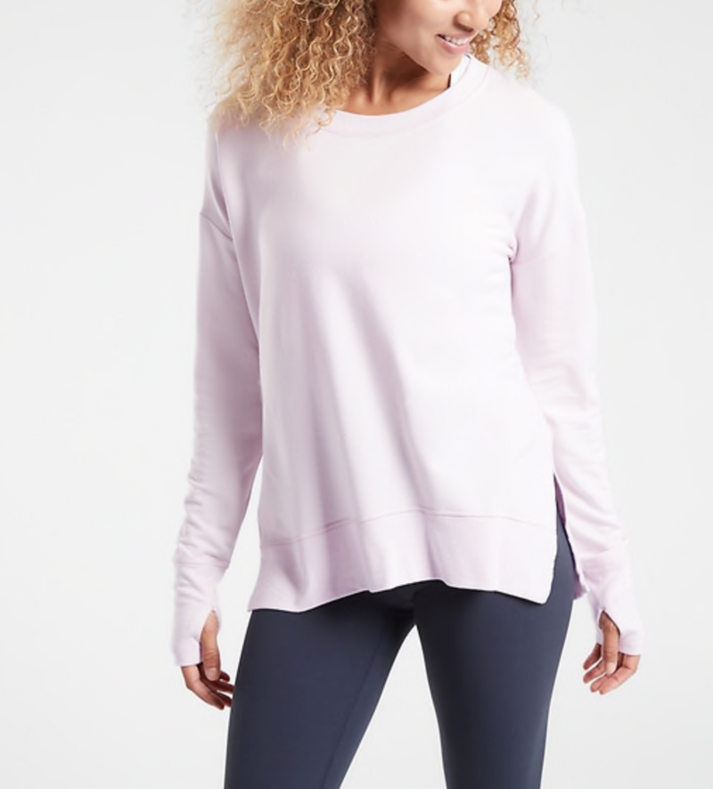 Athleta Lilac Soft Coaster Luxe Sweatshirt