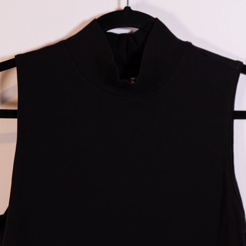 Athleta Women's Outbound Mock Neck Sleeveless Stretch Tank Top Solid Black M
