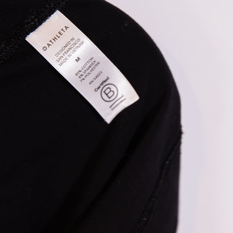 Athleta Women's Outbound Mock Neck Sleeveless Stretch Tank Top Solid Black M