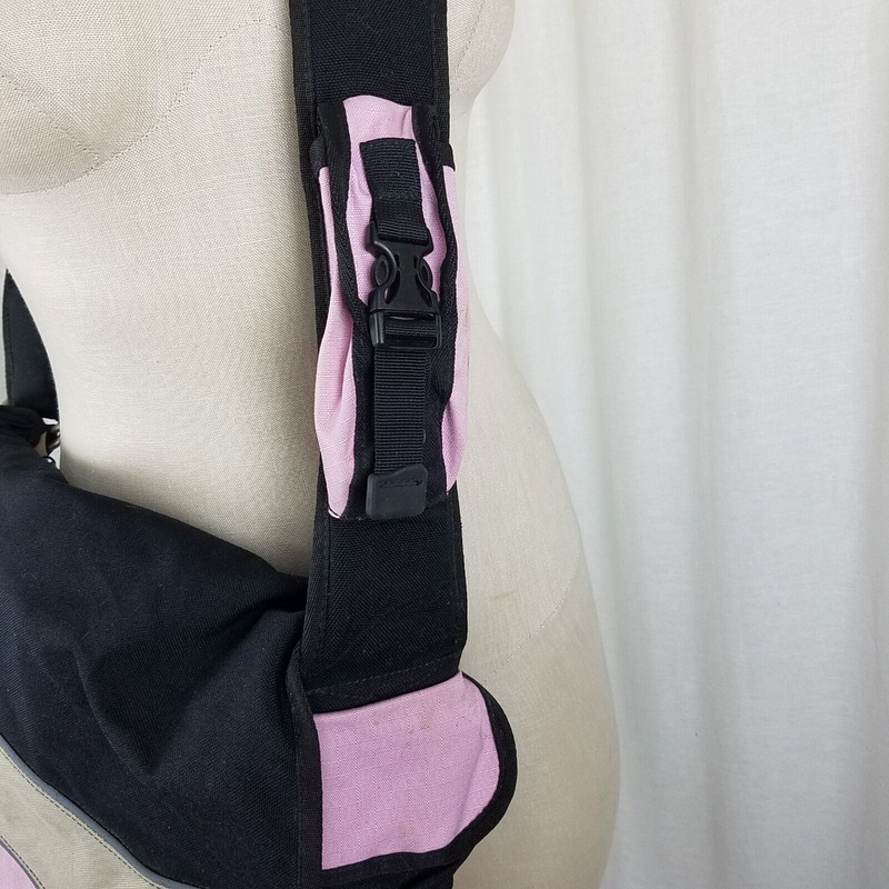 LL Bean Pink Colorblock Crossbody Flap Messenger Large Shoulder Bag Computer