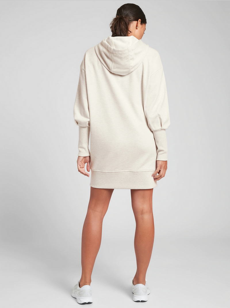 Athleta Heather Oatmeal Long Sleeve Mala Hoodie Dress