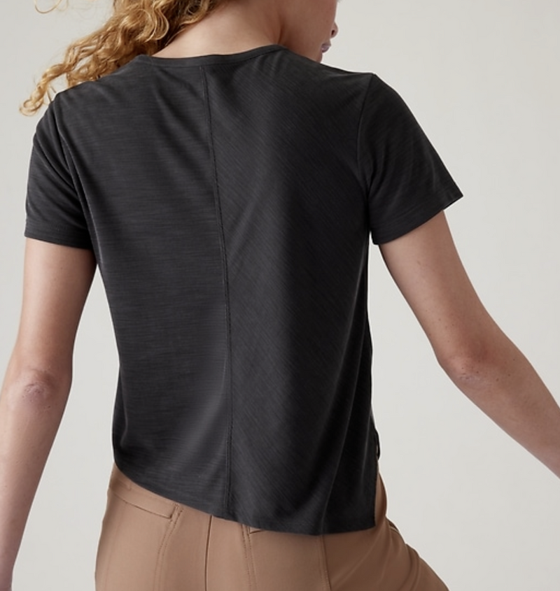 Athleta Black Short Sleeve Relaxed Top