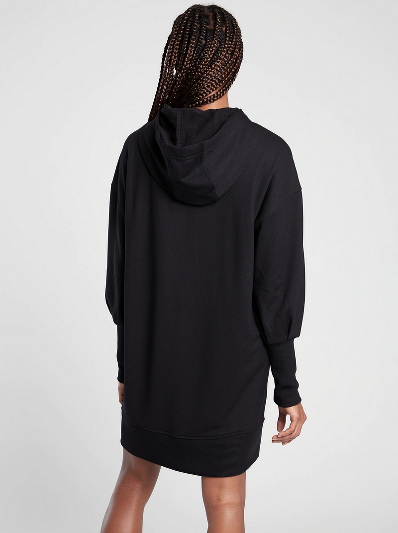 Athleta Black Long Sleeve Mala Hoodie Dress
