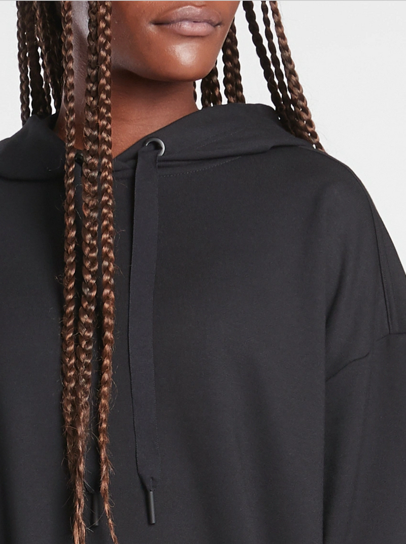 Athleta Black Long Sleeve Mala Hoodie Dress