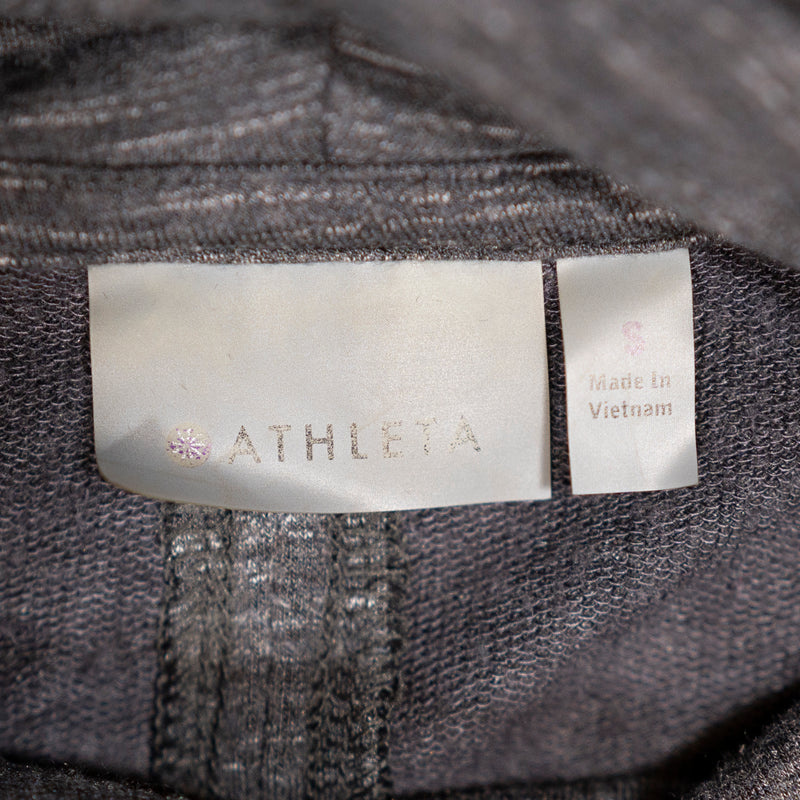 Athleta Studio Cowl Neck Pullover Kangaroo Pocket Sweatshirt Sweater Gray S