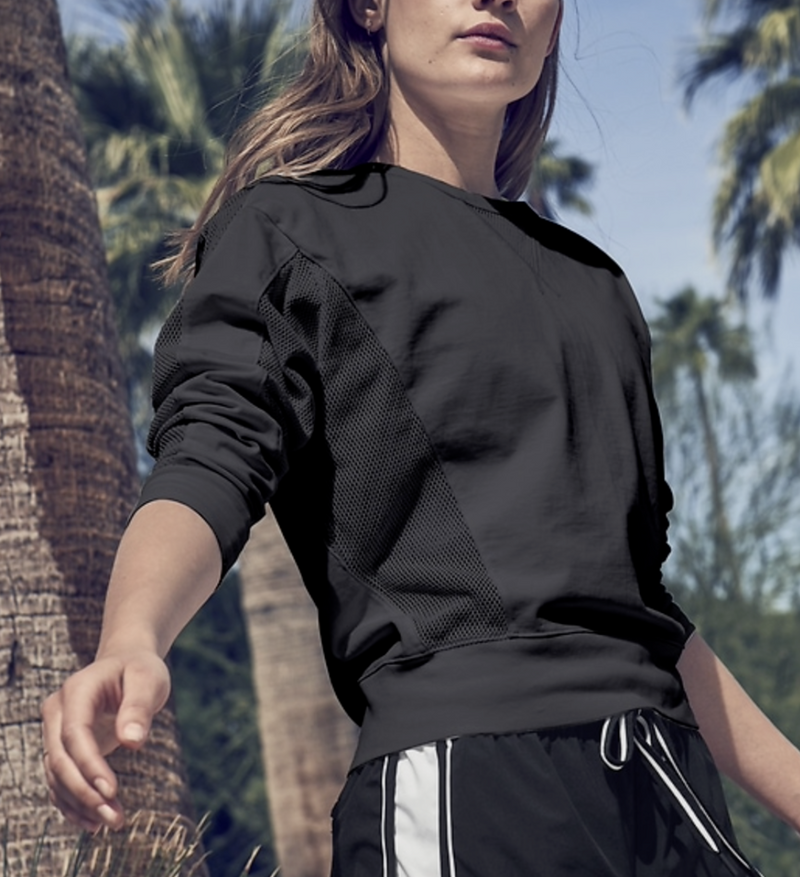 Athleta Black Long Sleeve Cruise Sweatshirt