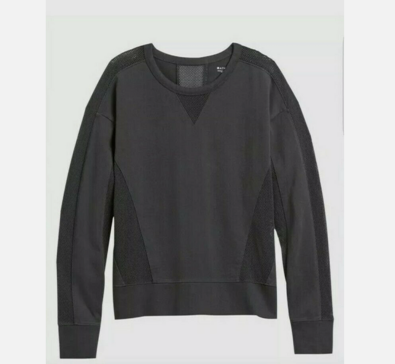 Athleta Black Long Sleeve Cruise Sweatshirt