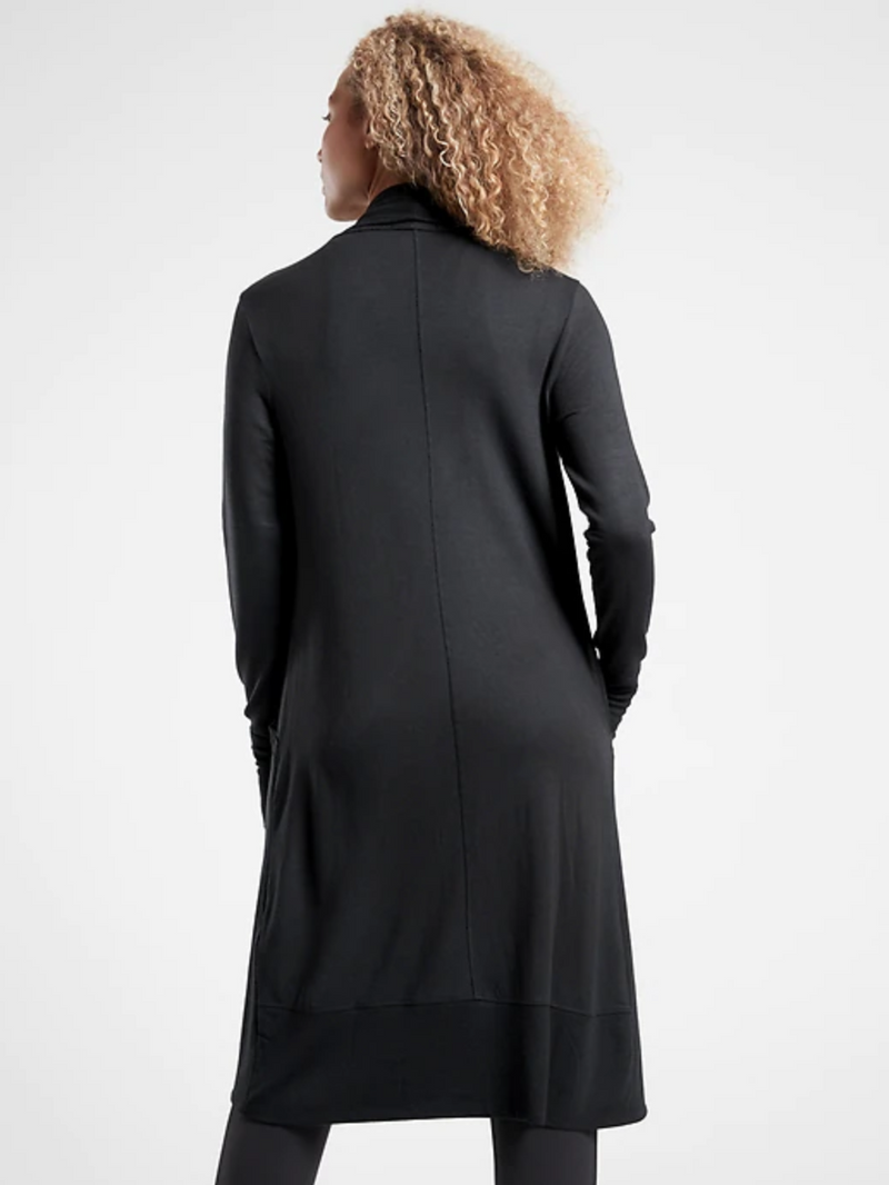 Athleta Black Nirvana Pranayama Long Wrap Cardigan