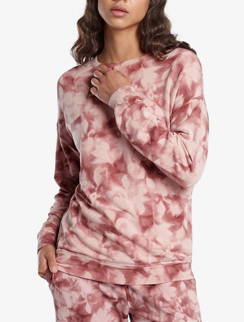 Athleta Studio To Pink Street Print Balance Pullover Sweatshirt