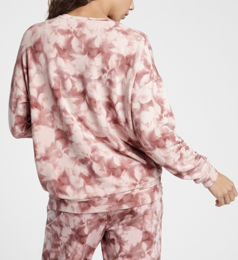 Athleta Studio To Pink Street Print Balance Pullover Sweatshirt