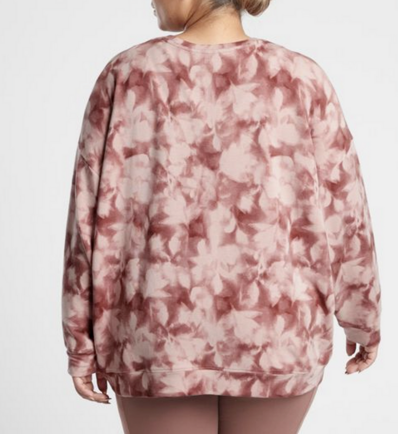 Athleta Studio To Pink Street Print Balance Pullover Sweatshirt