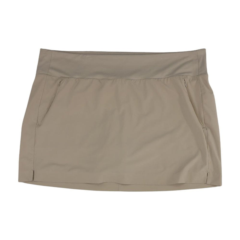 Beige Solid Skort Skirt