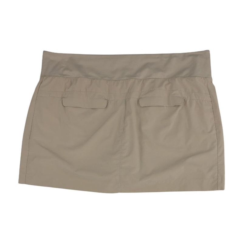 Beige Solid Skort Skirt
