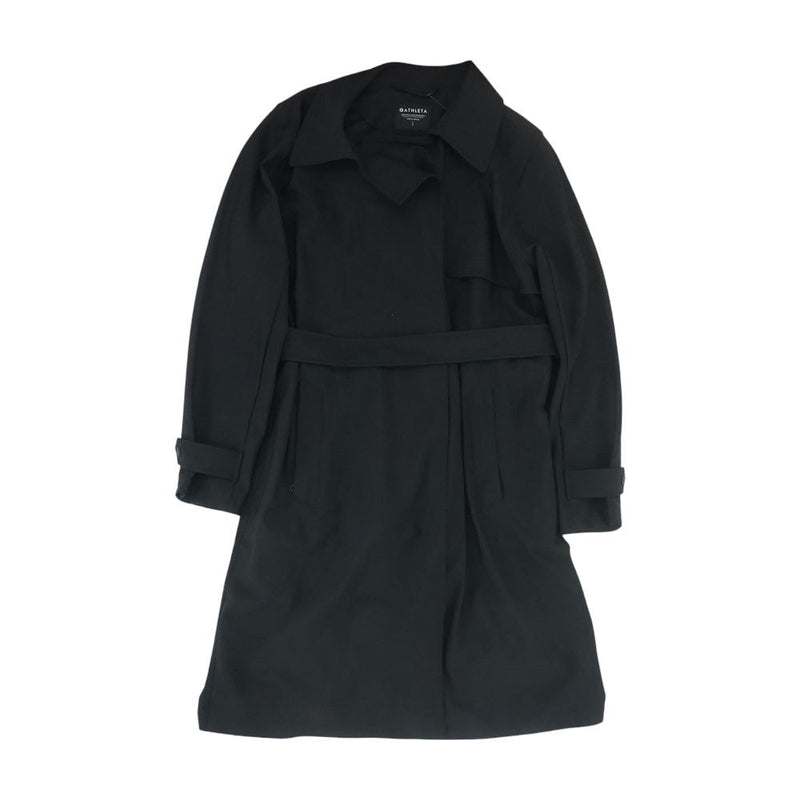 Black Solid Stellar Trenchcoat