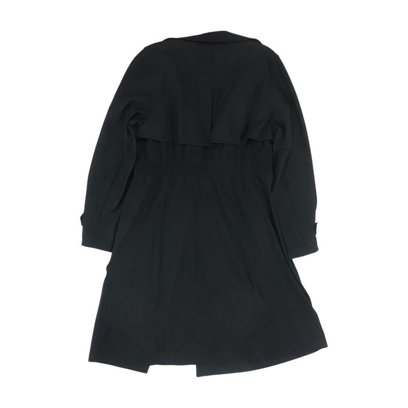 Black Solid Stellar Trenchcoat